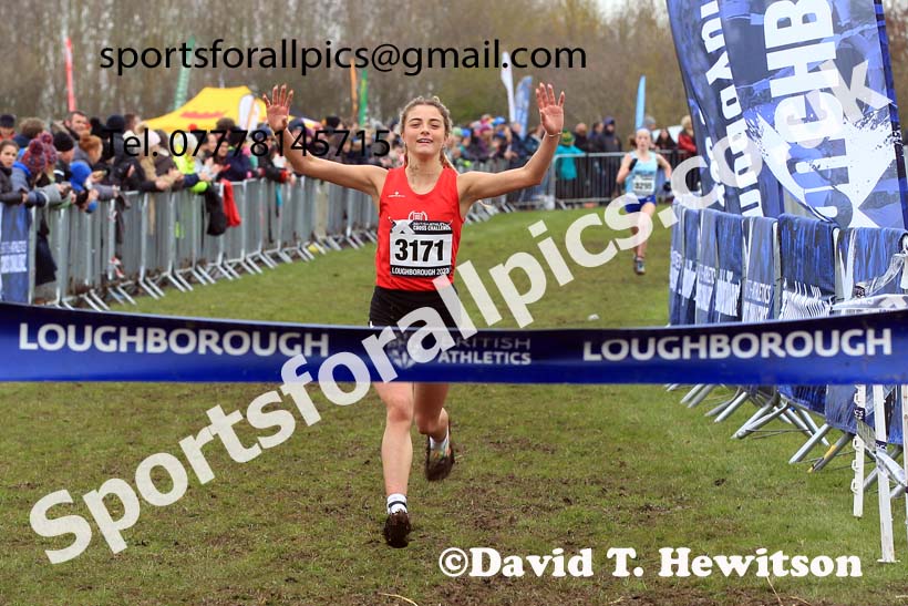 Womens Under-20s 2023 UK CAU Inter Counties Cross Country Champs, Prestwold Hall, Loughborough. Photo: David T. Hewitson/Sports for All Pics
